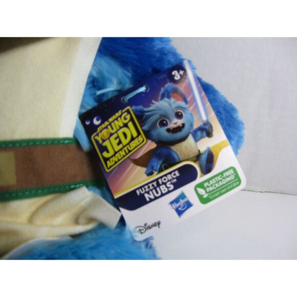 Young Jedi Adventures Fuzzy Force Nubs Plush Toy 3+ Blue Bear With Lightsaber By - Picture 2 of 3